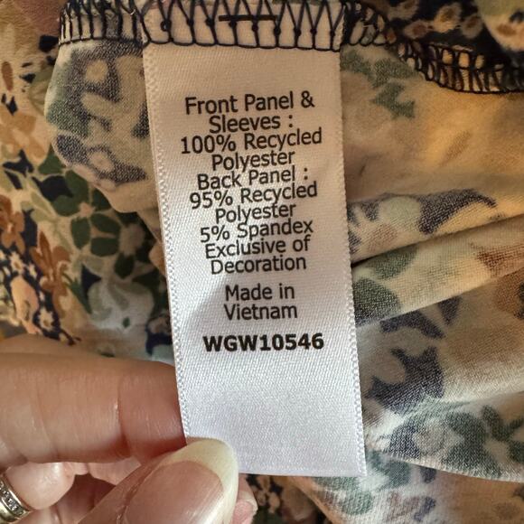 41 Hawthorn Women’s Short Sleeve Blouse Floral Multicolor V Neck Top NWT Small - Picture 8 of 8